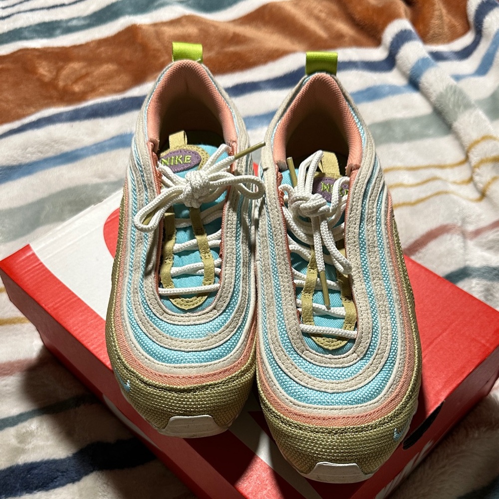 Nike Kids Pastel Multi-Color Sneakers - Blue, Pink, Cream, Green